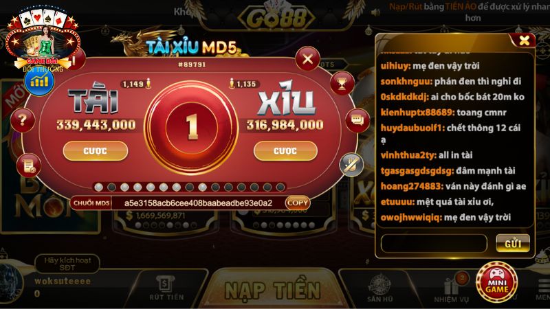 Chiến thuật tham gia Tài Xỉu tại cổng game Go88
