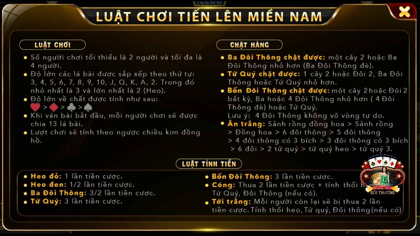 Hướng dẫn cách chơi game bài Tiến Lên Miền Nam