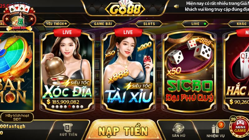Những thành tựu nổi bật của cổng game Go88