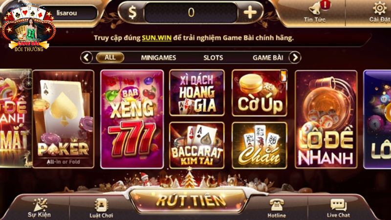 Những tính năng nổi bật của cổng game Sunwin