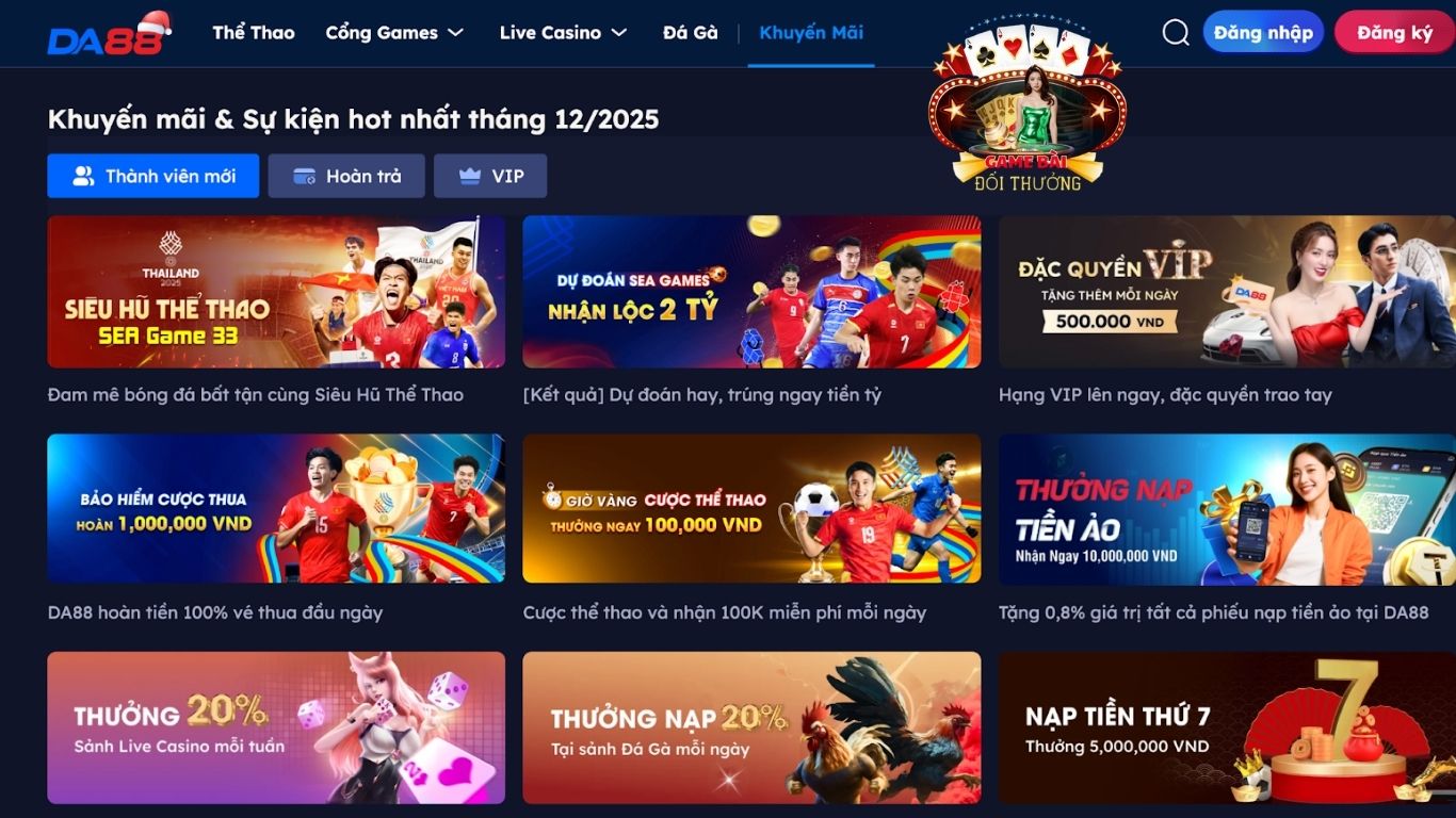 Hướng dẫn tham gia các khuyến mãi DA88