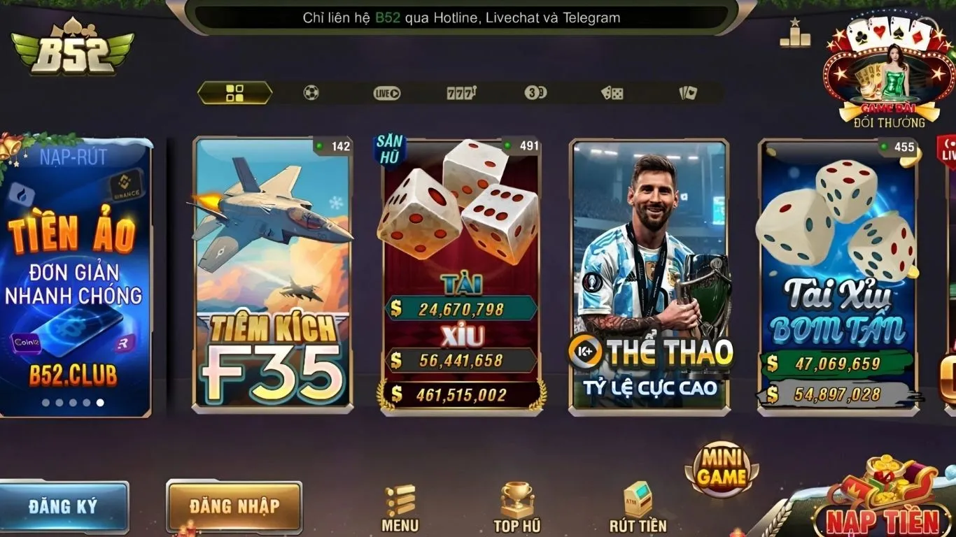 Lợi ích đặc biệt cho người chơi khi tải B52 Club Lợi ích đặc biệt cho người chơi khi tải B52 Club