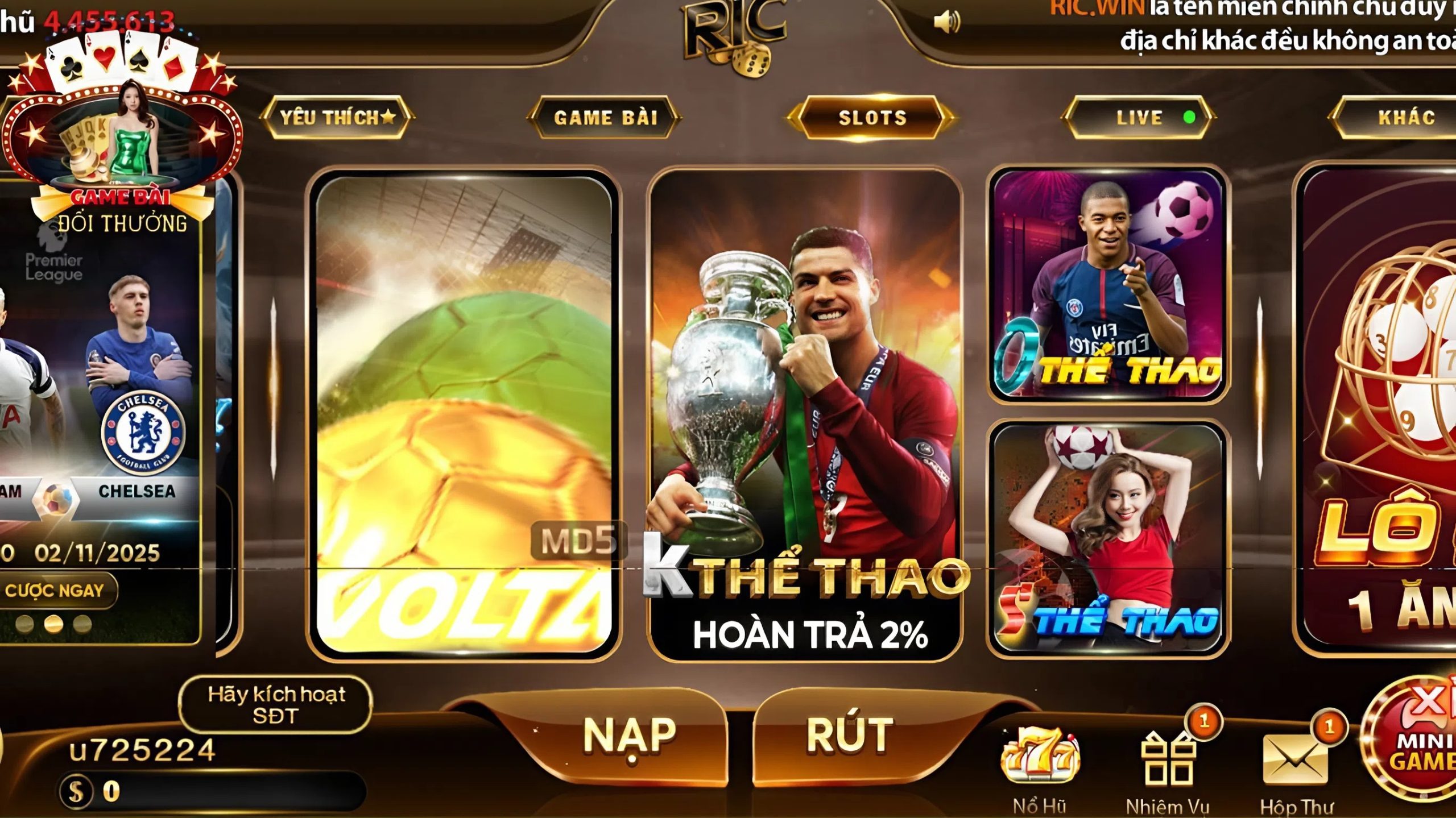 Những ưu điểm của cổng game Ricwin