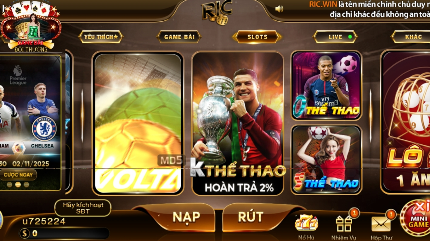 Những ưu điểm của cổng game Ricwin