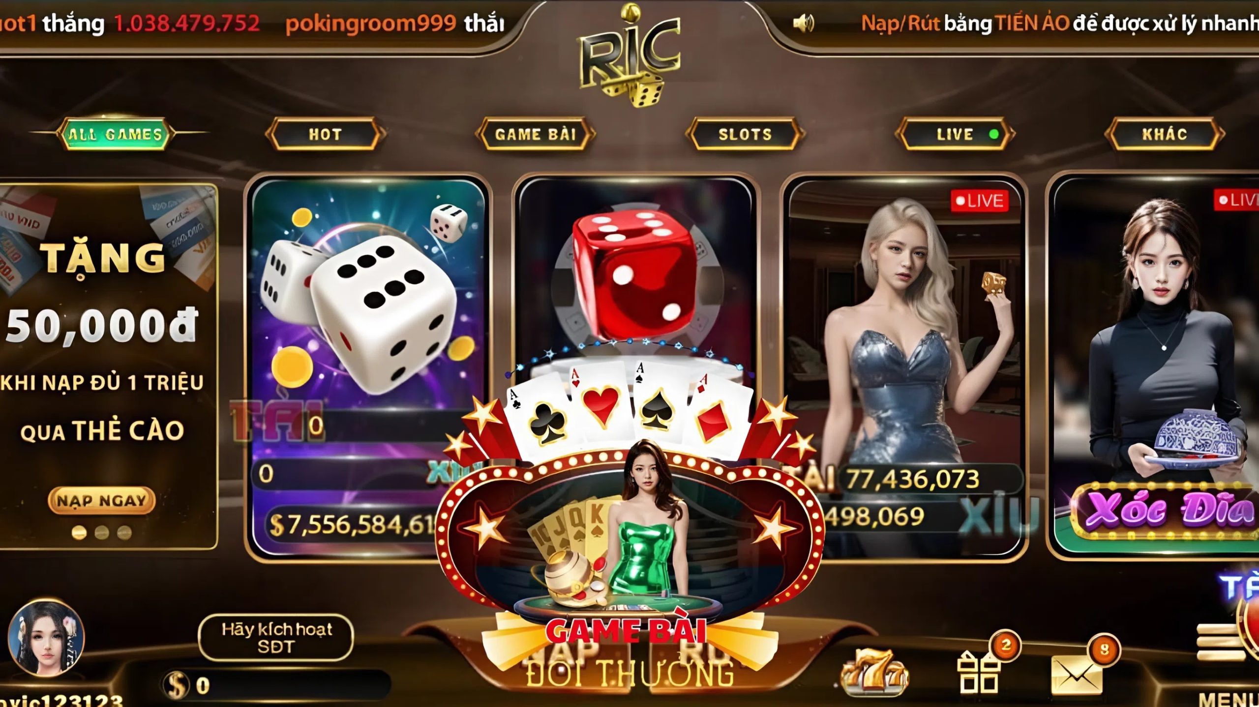 Khám phá hệ thống trò chơi đỉnh cao trên cổng game Ricwin